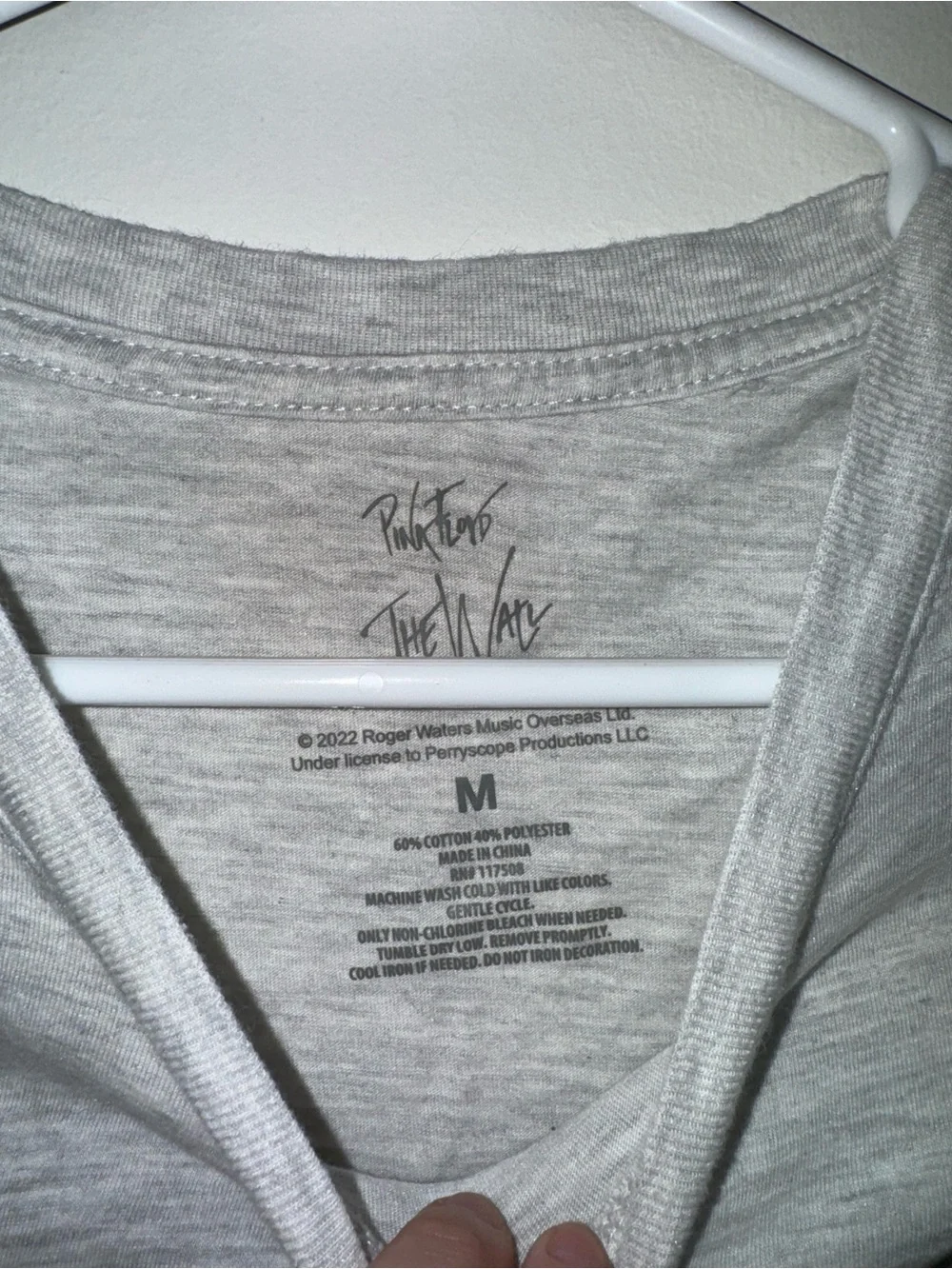 Pink Floyd Tee in Light Gray with Black & Dark Red Graphic